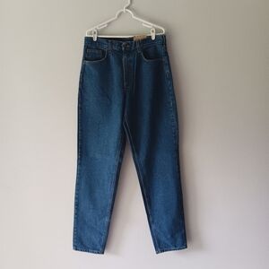 New Carhartt Cotton Denim Jeans Relaxed Fit Tapered Leg Blue Dark Stone 34 X 36